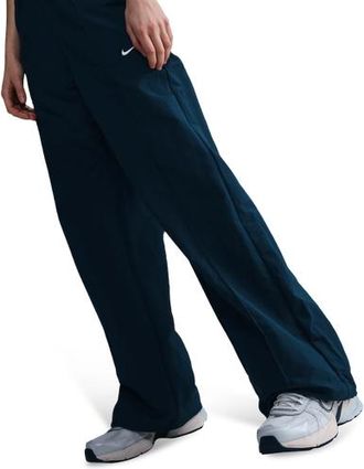 Nike Womens Trend Woven Mid Rise Pants - Armory Navy/White Size S