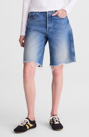 Madewell The Essex Long Baggy Denim Shorts in Retro Bright Wash at Nordstrom, Size 31