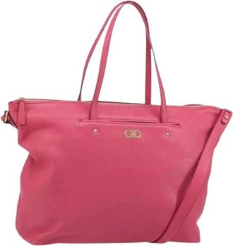 Ferragamo Pre-owned Tote Bags, female, Pink, Size: ONE SIZE Pre-owned Tote Bag