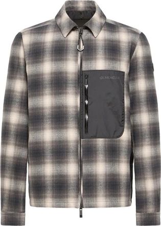 Moncler Jassen, Heren, Zwart, L, Katoen, Cornisello Shirt Jacket