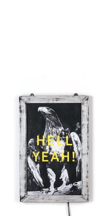 Seletti Frame It! Hell Yeah! Bright Poster In Black