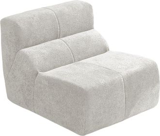 Urban Meuble Sill&oacute;n cocoon en terciopelo blanco