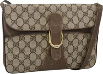 Gucci Pre-owned Cross Body Bags, female, Beige, Size: ONE SIZE Pre-owned Vintage Shoulder Bag
