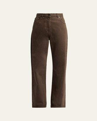 The Row Finbar Straight-Leg Cotton Jeans