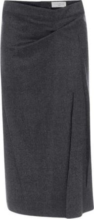 Victoria Beckham Pressed Midi Skirt - female - Victoria Beckham - Midi Skirts - Gray - 3XS - Skirts
