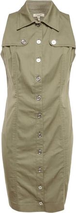 Burberry Katoenen jurk met knopen - Groen