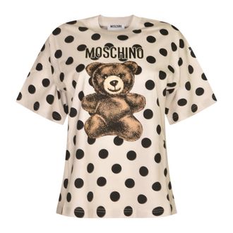 Moschino T-Shirts, female, Beige, XS, Stylish T-shirts and Polos