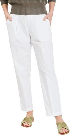Alpha Studio Geplooide Broek - Dames - Straight fit broeken - Wit - S - Broeken