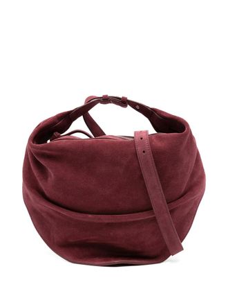 Federico Cina Suède gewelfde schoudertas - Rood