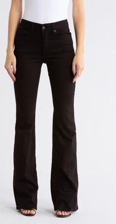 Good American Good Legs Flare Jeans in Black001 at Nordstrom Rack, Size 4