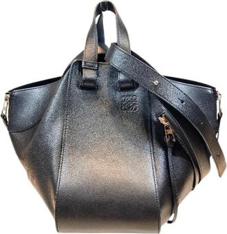 Loewe Pre-owned Handbags, female, Black, Size: ONE SIZE Pre-owned Hammock Small Leather 2way Bag