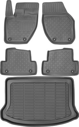 OEM Volvo V40 Ii Suv / Cross Country A Partir De 2012 Set - Alfombrillas Para Coche + Alfombrilla Para Maletero