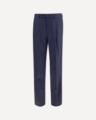 Brunello Cucinelli Virgin wool batavia pinstriped Pants Male 54