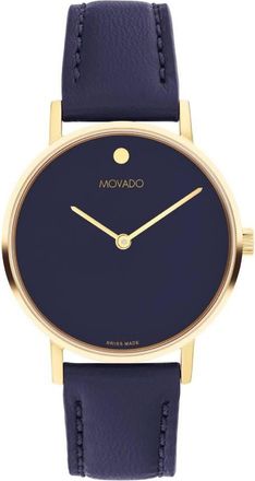 Movado Signature Quartz Blue Dial Ladies Watch 0608094
