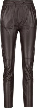 Oakwood Lederbroek - Dames - Leren Broeken - Bruin - XS - Leer - Broeken