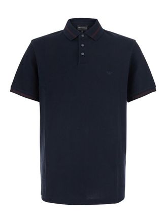 Emporio Armani Navy Blue Logo Polo