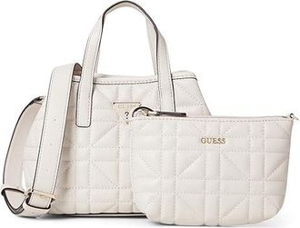 Guess Edita Mini Tote Satchel Handbags Stone, Polyurethane
