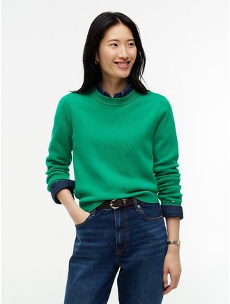Tommy Hilfiger Womens Lightweight Crewneck Sweater - Green - XL
