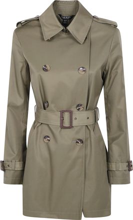 Ralph Lauren Trench Coat Double Breasted Belted Lined Coat