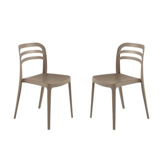 MondoViro Juego de 4 sillas de polipropileno gris t&oacute;rtola cm 50x51 81h