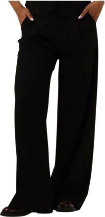 Copenhagen Muse Tailored Wide-Leg Broek - Dames - Wijde Broeken - Zwart - XL - Polyester - Broeken