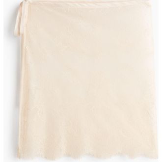 H&M Lace Hip Scarf in Light Beige at Nordstrom