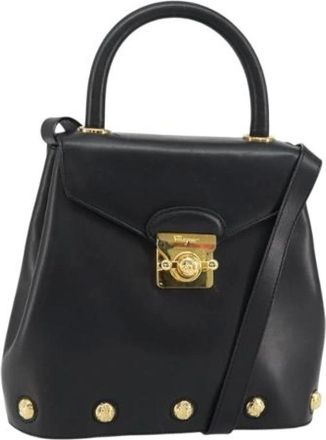 Ferragamo Pre-owned Handbags, female, Black, Size: ONE SIZE Pre-owned Leather Handbag