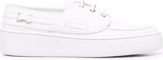 Sergio Rossi Witte Leren Lage Sneakers - Dames - Sneakers - Wit - 40 EU - Leer - Schoenen