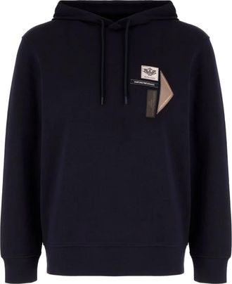 Emporio Armani Felpa con logo e cappuccio - Blu