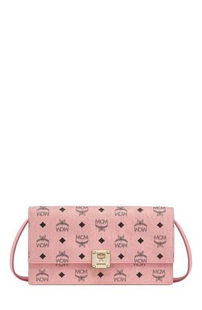 MCM Aren Crossbody Wallet in Visetos in Brown at Nordstrom