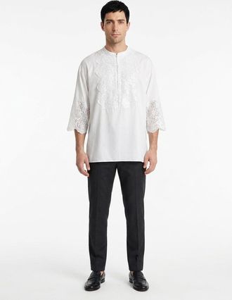 Dolce & Gabbana White Cotton Mens Blouse