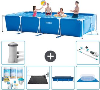 Intex Piscina Con Estructura Rectangular - 450x220x84 Cm - 7-piezas S21130