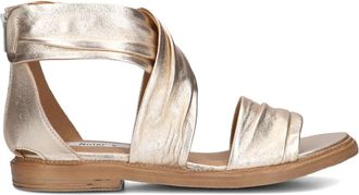 Notre-V Gouden Platte Sandalen - Dames - Sandalen - Geel - 37 EU - Su&egrave;de - Schoenen