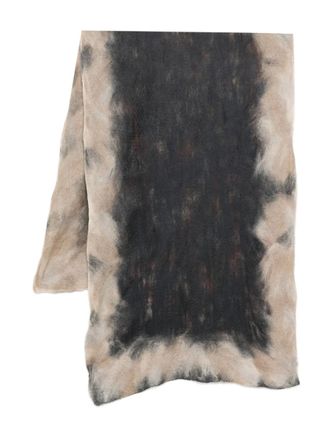 Silvana Shoes jagged-edge scarf - women - Silk/Cashmere - One Size - Grey