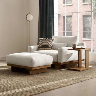 Castlery Performance Fabric Armchair with Removable Covers - Grey, Dark Brown | Mori by Castlery, Grey, Armchair