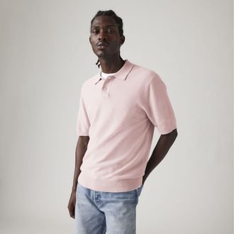 Levi's Sweater Knit Lightweight Polo - Mens - 2XL - Pink / Naturel