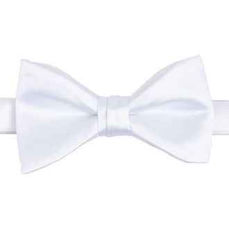 Brooklyn Brigade Mens Solid Satin Pre-Tied Bow Tie in White at Nordstrom