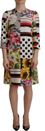 Dolce & Gabbana Bloemenpatchwork Mini-jurk Multicolor