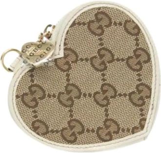 Gucci Pre-owned Canvas Wallet - Dames - Vintage Accessoires - Beige - ONE Size - Vintage