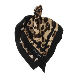 Dolce & Gabbana Pa&ntilde;uelo Kim con estampado de leopardo en sarga - Accessories - Mujer - Marr&oacute;n - ONE SIZE