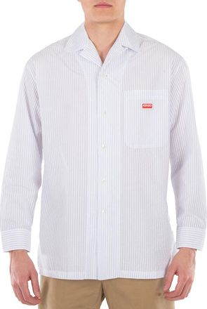 Kenzo Striped Long Sleeve Shirt, Size Medium
