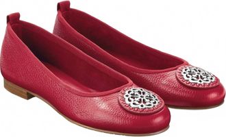 Brighton Womens Aleta Ballerina Flats In Lipstick