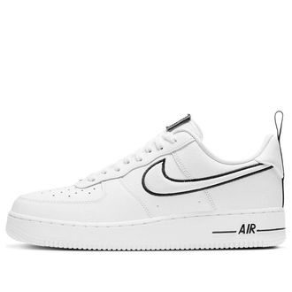 Nike Air Force 1 White Black Outline Swoosh DH2472-100
