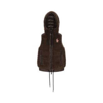 Moncler Abrigo marr&oacute;n de plumas con forro de poliamida - Jackets - Mujer - Marr&oacute;n - S