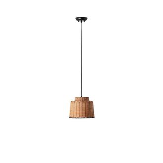 Netlighting Saipan Black Rattan Dome Pendant Lamp 2700K