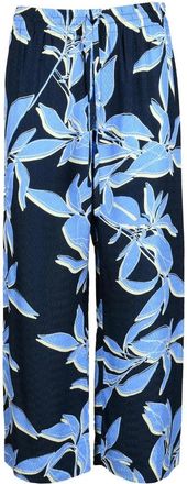 Attic and Barn Wide-Leg Trousers with Botanical Print and Relaxed Fit