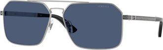 Versace VE2306 152680 Mens Sunglasses Silver Size 60
