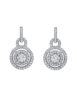 Genevive Silver Cz Earrings