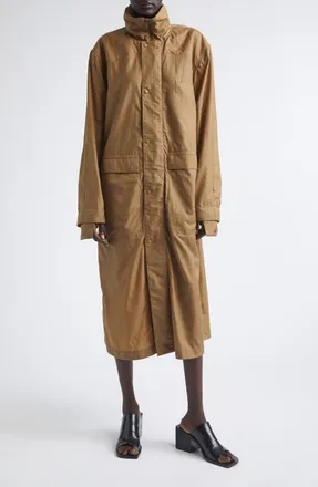 Christophe Lemaire Water Repellent Hooded Raincoat in Cardamom at Nordstrom, Size Medium