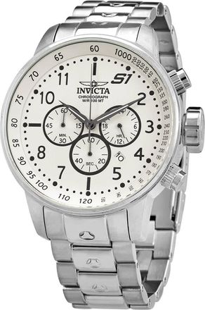 Invicta S1 Rally Chronograph Ivory Dial Mens Watch 23077